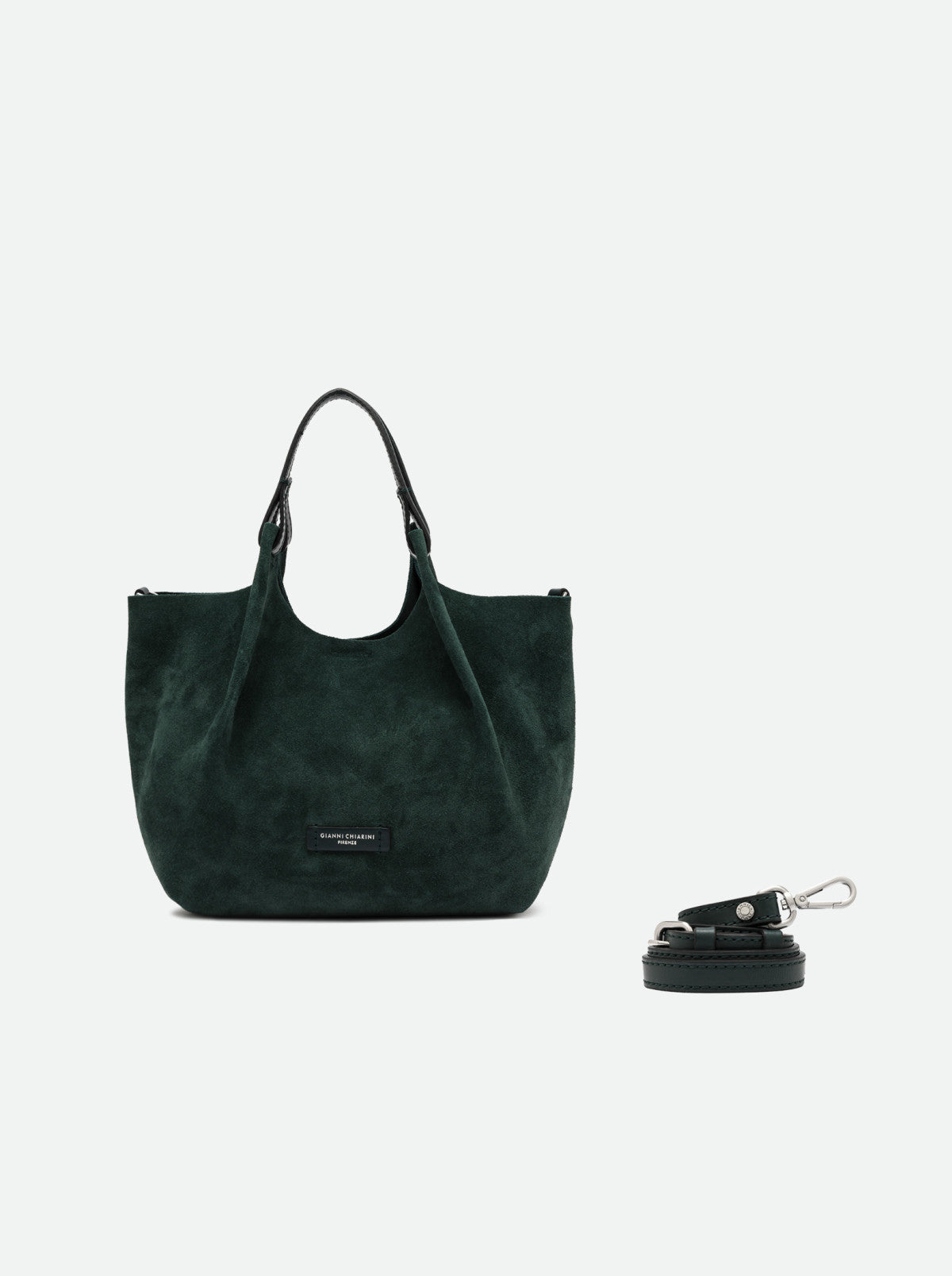Gianni Chiarini borsa a mano in camoscio "Dua" Verde BS9799CM-PL.14603 VELVET GREEN
