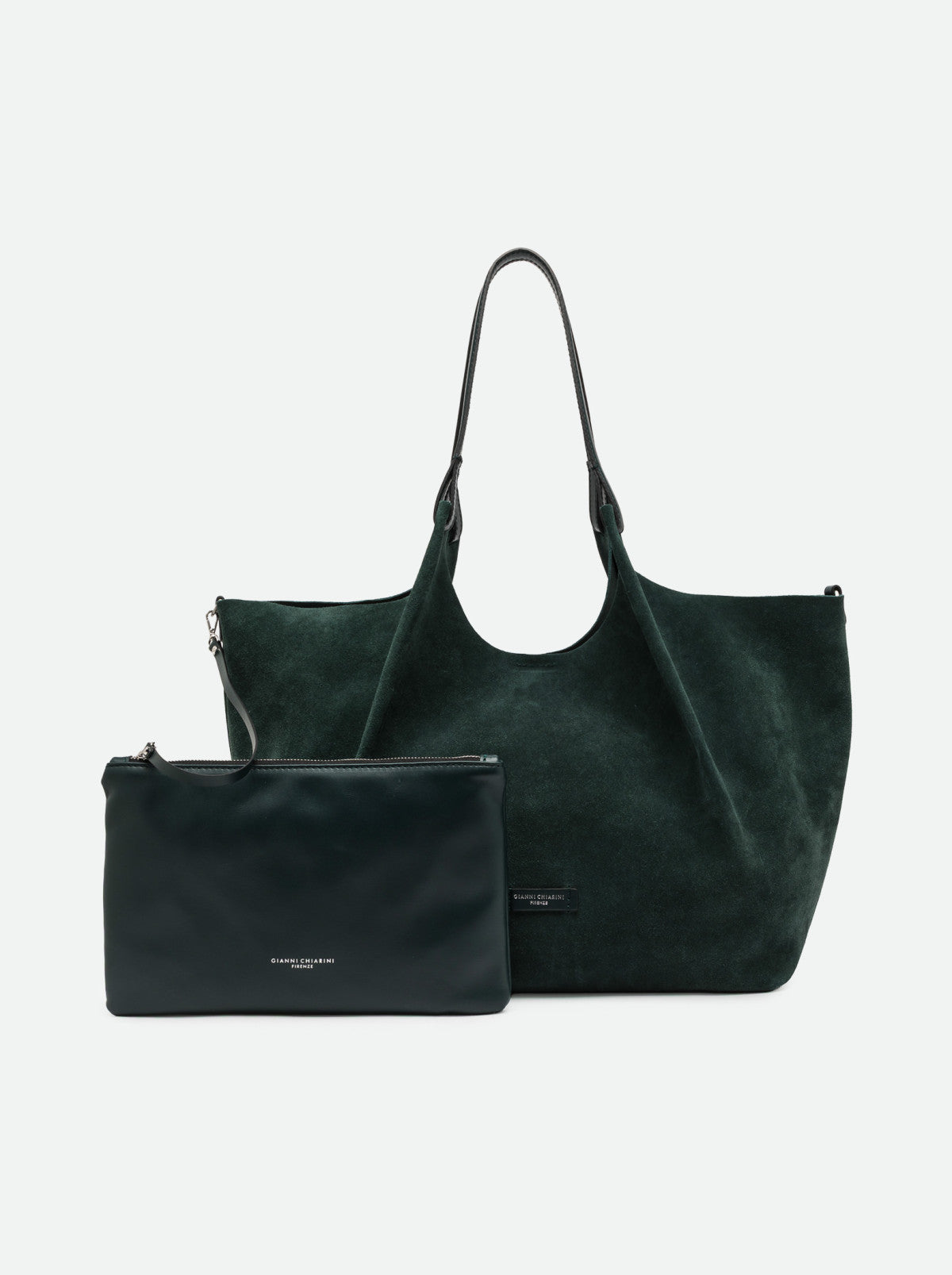 Gianni Chiarini borsa shopping in camoscio "Dua" Verde BS9800CM-PL.14603 VELVET GREEN