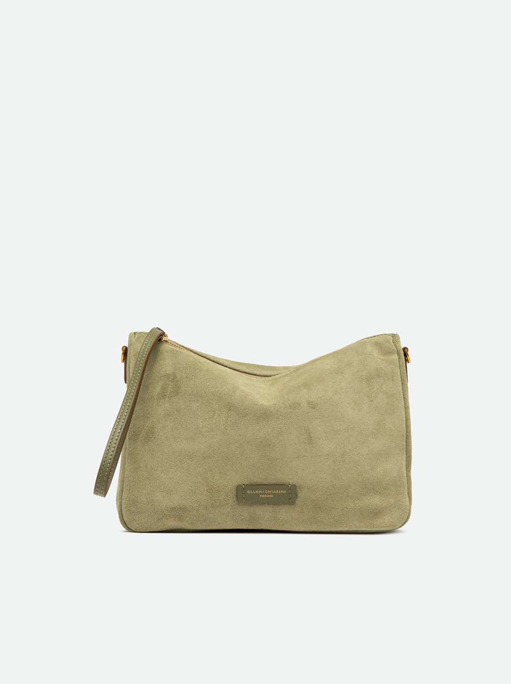 Gianni Chiarini borsa a tracolla in camoscio "Nora Pouch" Verde BS10225CM-PL.14366 WILLOW