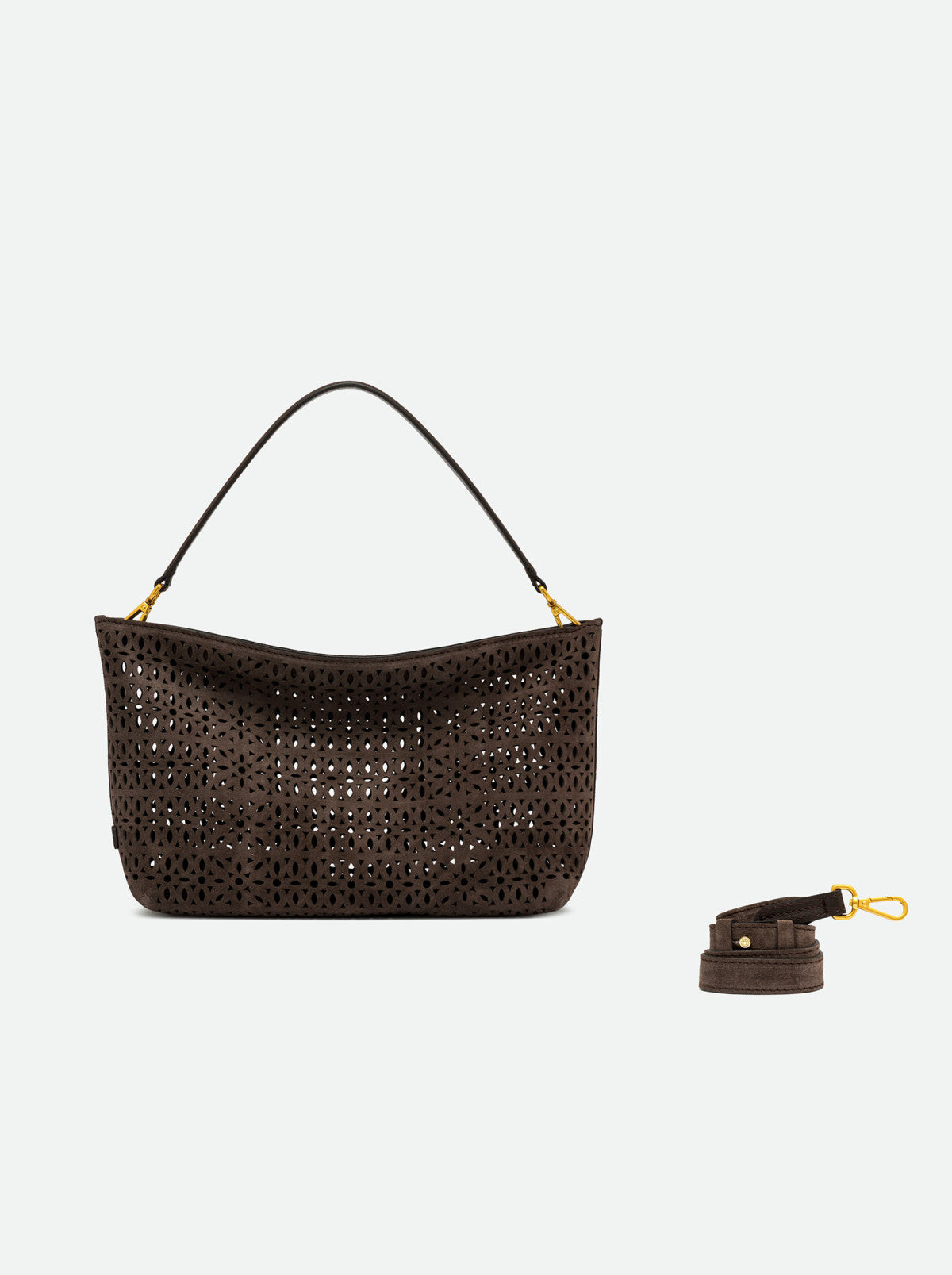 Gianni Chiarini borsa a spalla in camoscio "Mashup" Marrone BS11835CMLSR.974 MOKA