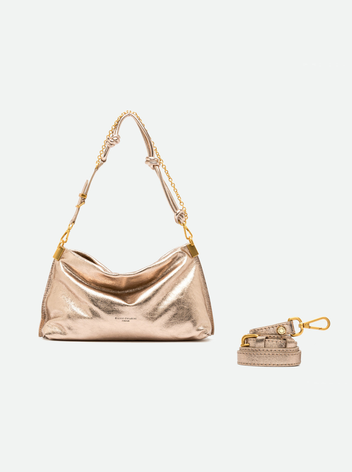 Gianni Chiarini borsa a spalla in pelle "Fanny" Oro rosa BS11934 VNCMET.6083 MIRAGE