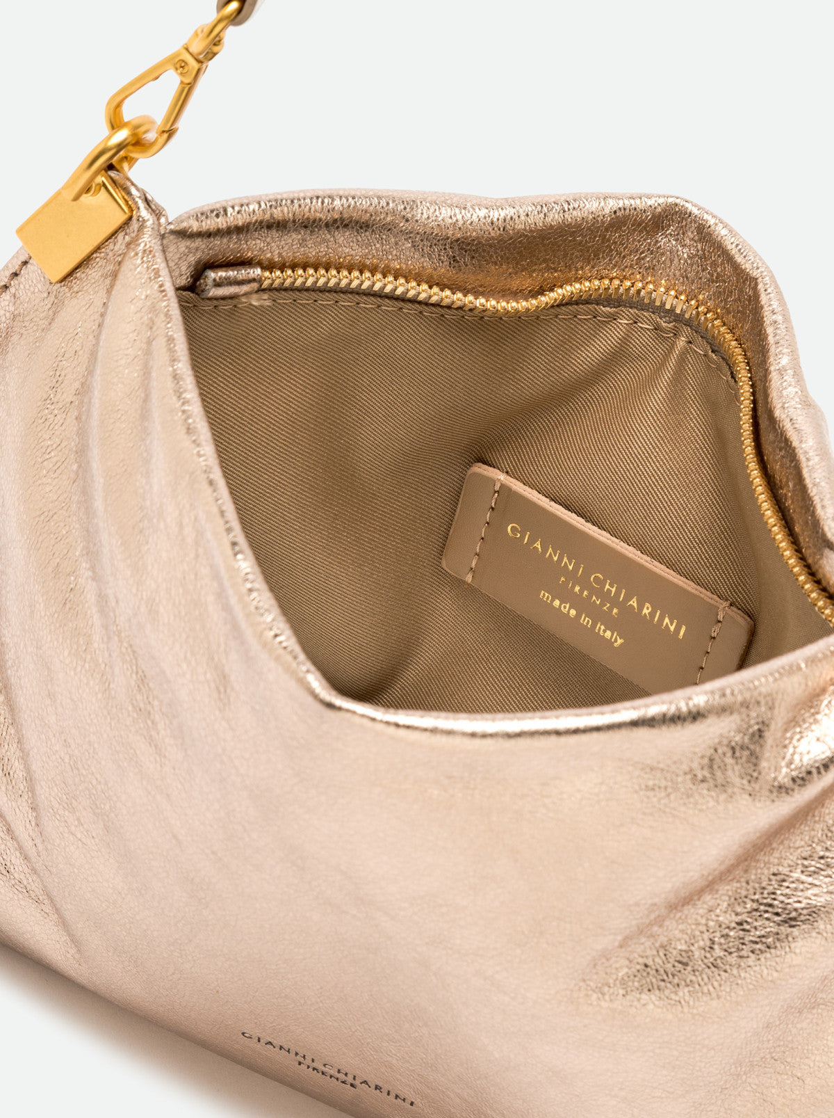 Gianni Chiarini borsa a spalla in pelle "Fanny" Oro rosa BS11934 VNCMET.6083 MIRAGE