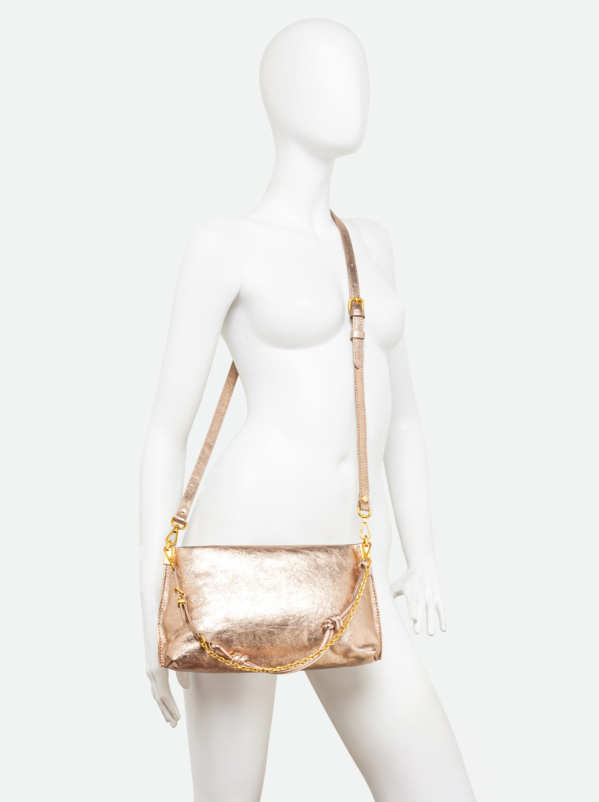 Gianni Chiarini borsa a spalla in pelle "Fanny" Oro rosa BS11934 VNCMET.6083 MIRAGE