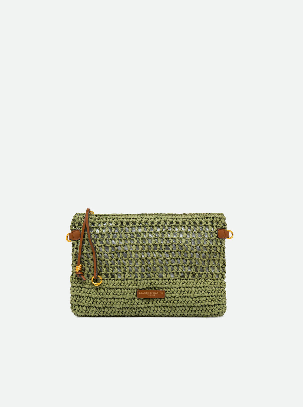 Gianni Chiarini pochette in rafia "Nefeli" Verde BS11950COMM STR-CRCH.11730 TAI