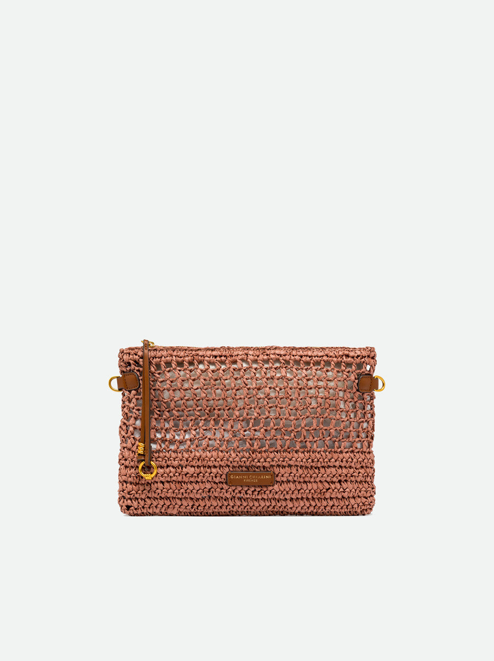 Gianni Chiarini pochette in rafia "Nefeli" Rosa BS11950COMM STR-CRCH.7752 BLUS