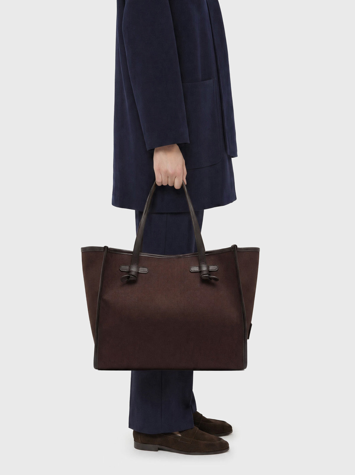 Gianni Chiarini borsa shopping in tessuto e pelle "Marcella" Marrone BS6850COMMCNV-SE.14641 ESPRESS