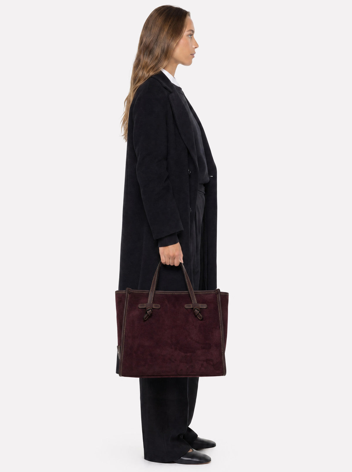 Gianni Chiarini borsa a mano in camoscio "Miss Marcella 32" Bordeaux BS9762CM-PL.7580 AMARONE