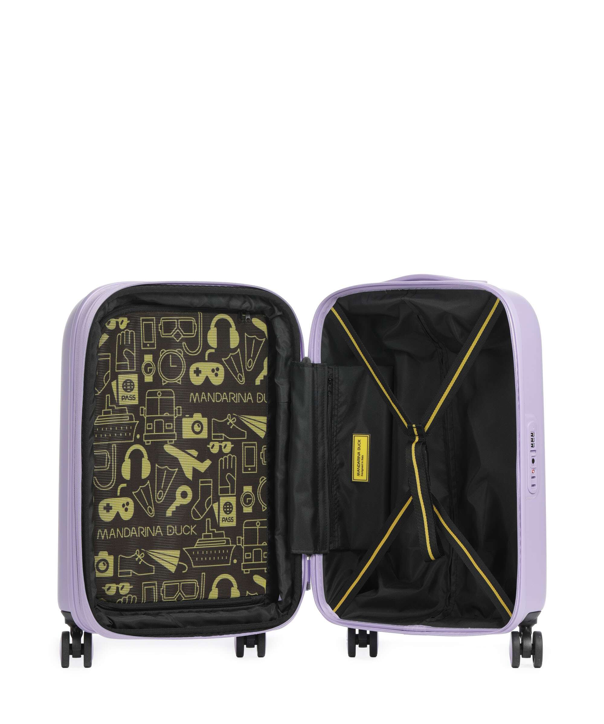 Mandarina Duck trolley cabina espandibile in policarbonato "Logoduck" Lilla SZV24.A96 FROSTY LILAC