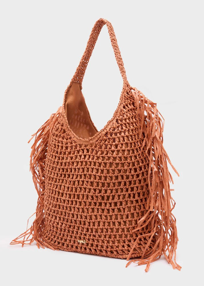 Nalì borsa a spalla in rafia "Antigua" Arancione QIBS0219.ARANCIO