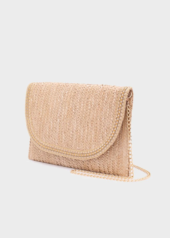 Nalì pochette in rafia "Sami" Beige QIPC0173.NATURALE
