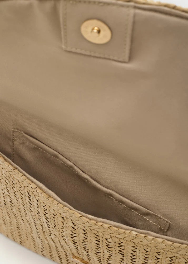 Nalì pochette in rafia "Sami" Beige QIPC0173.NATURALE
