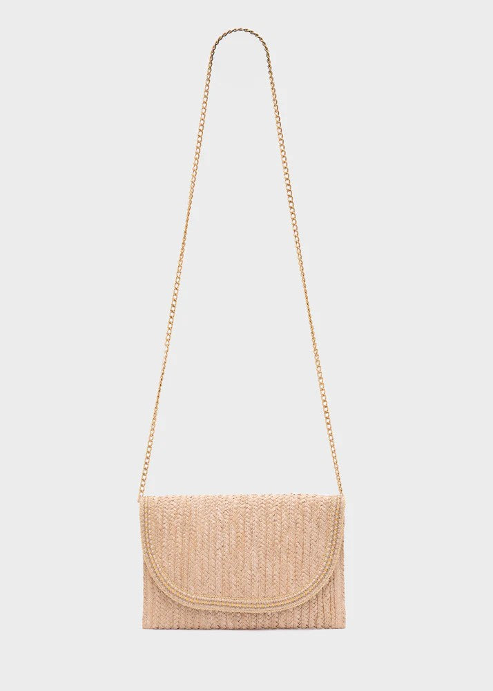 Nalì pochette in rafia "Sami" Beige QIPC0173.NATURALE