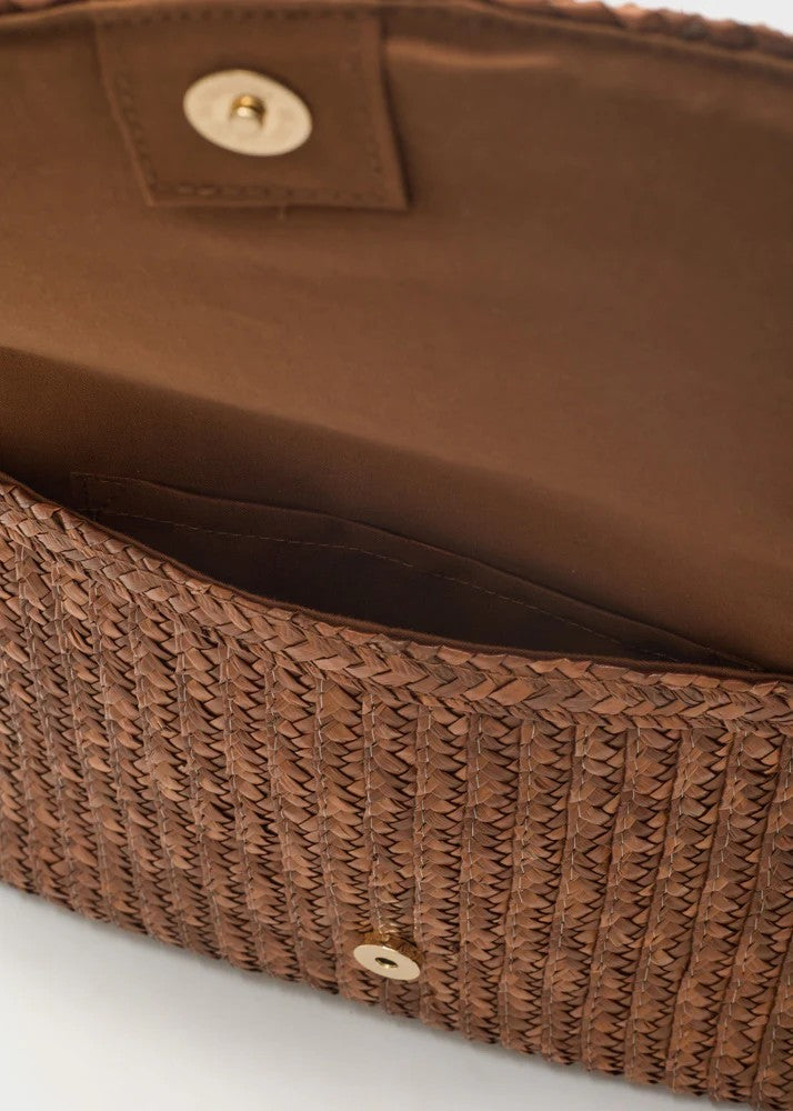Nalì pochette in rafia "Sami" Marrone QIPC0173.MARRONE