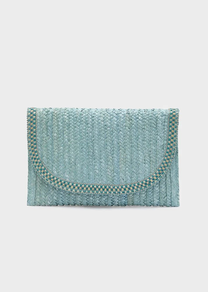 Nalì pochette in rafia "Sami" Azzurro QIPC0173.CELESTE