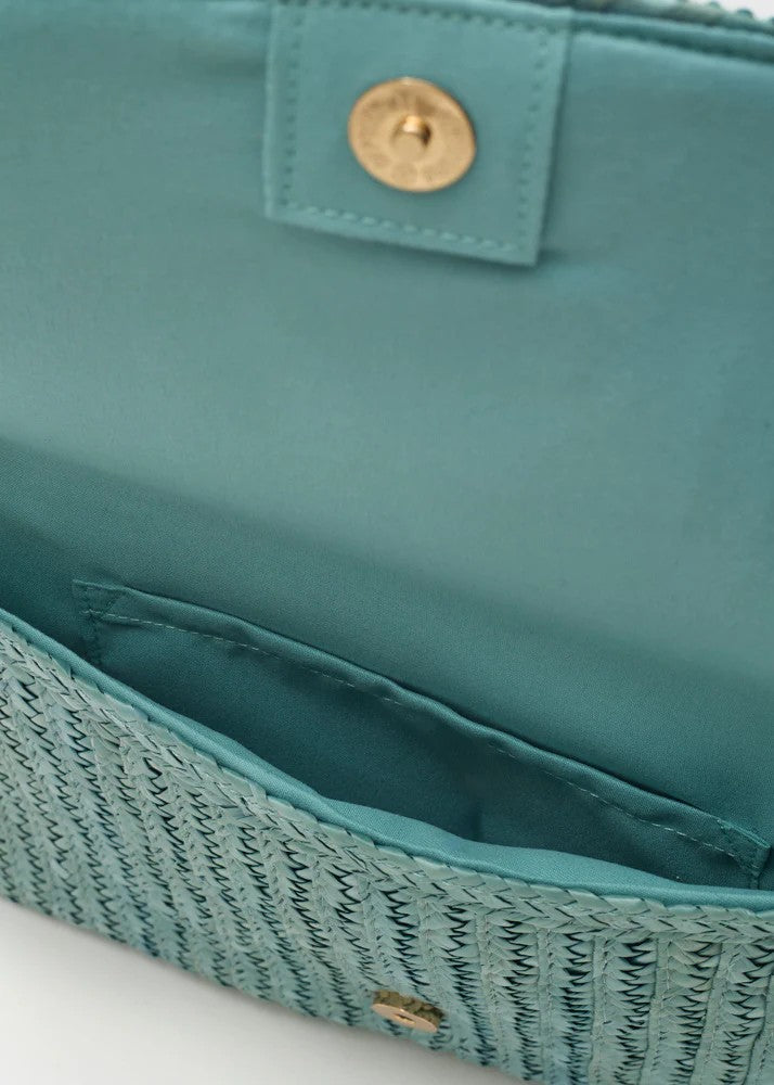 Nalì pochette in rafia "Sami" Azzurro QIPC0173.CELESTE
