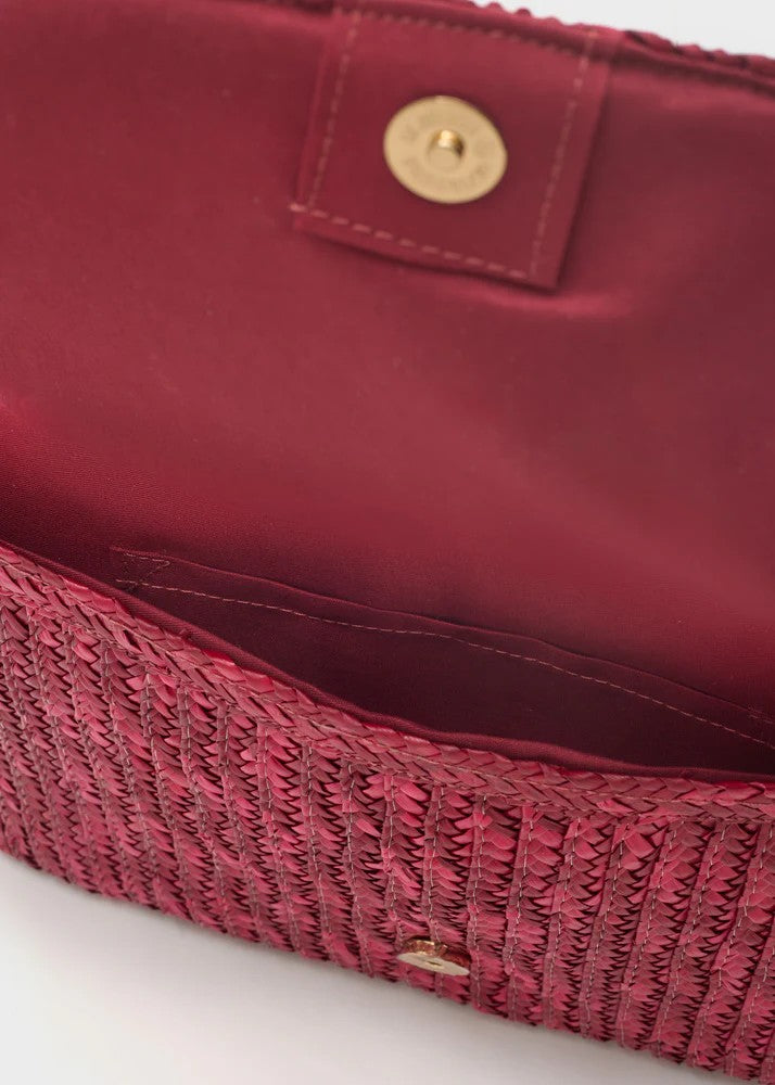 Nalì pochette in rafia "Sami" Fucsia QIPC0173.ROSSO