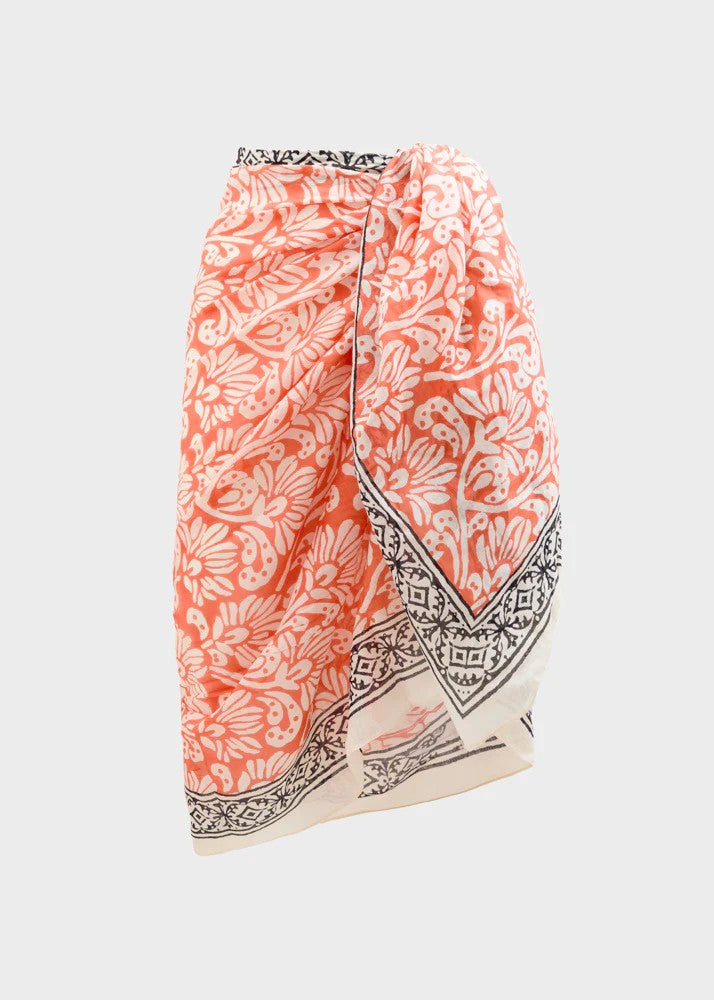 Nalì sciarpa pareo in cotone "Scarf" Multicolor RHSC0003.SALMONE