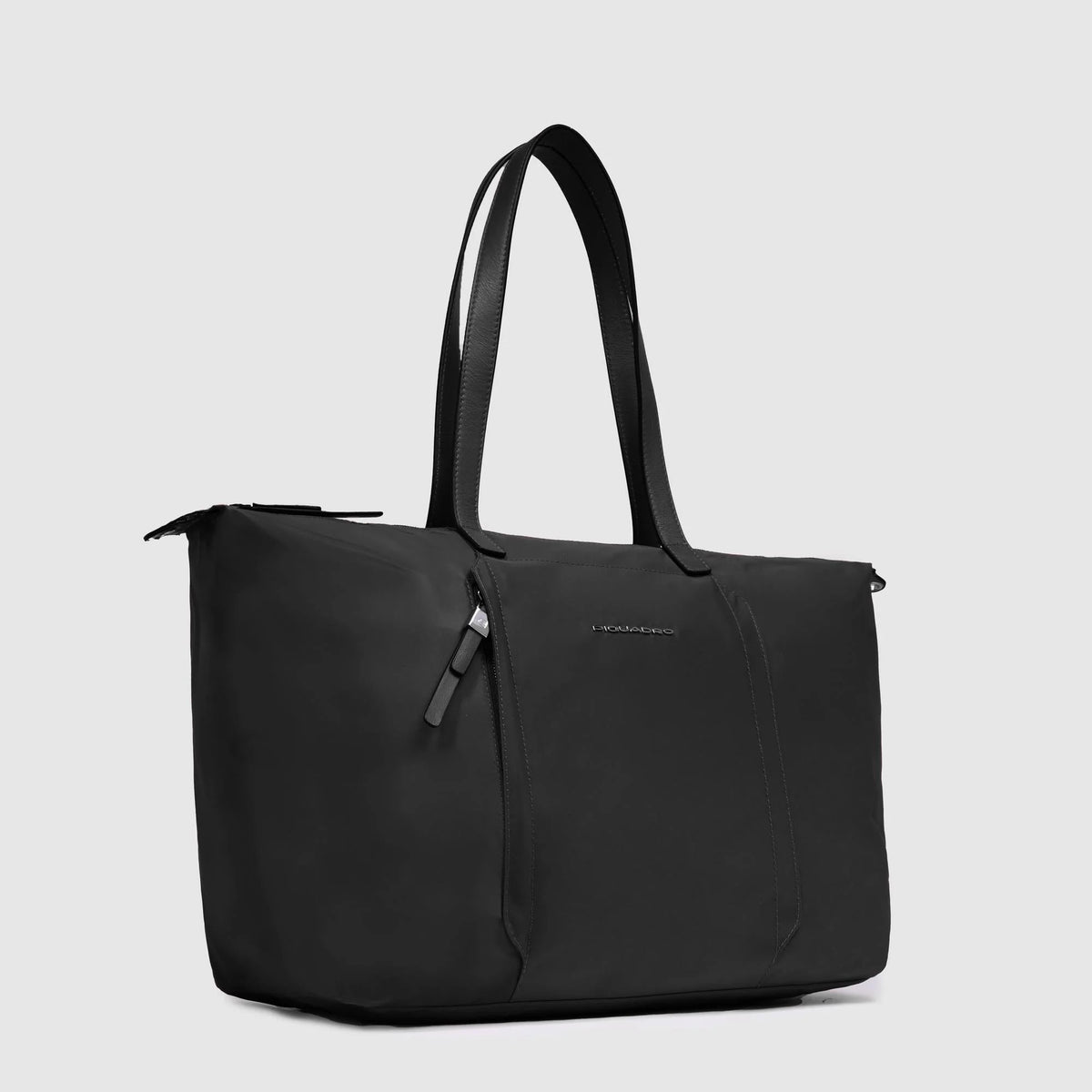 Piquadro borsa pieghevole in tessuto e pelle "Lyra" Nero BD6723W92T.N