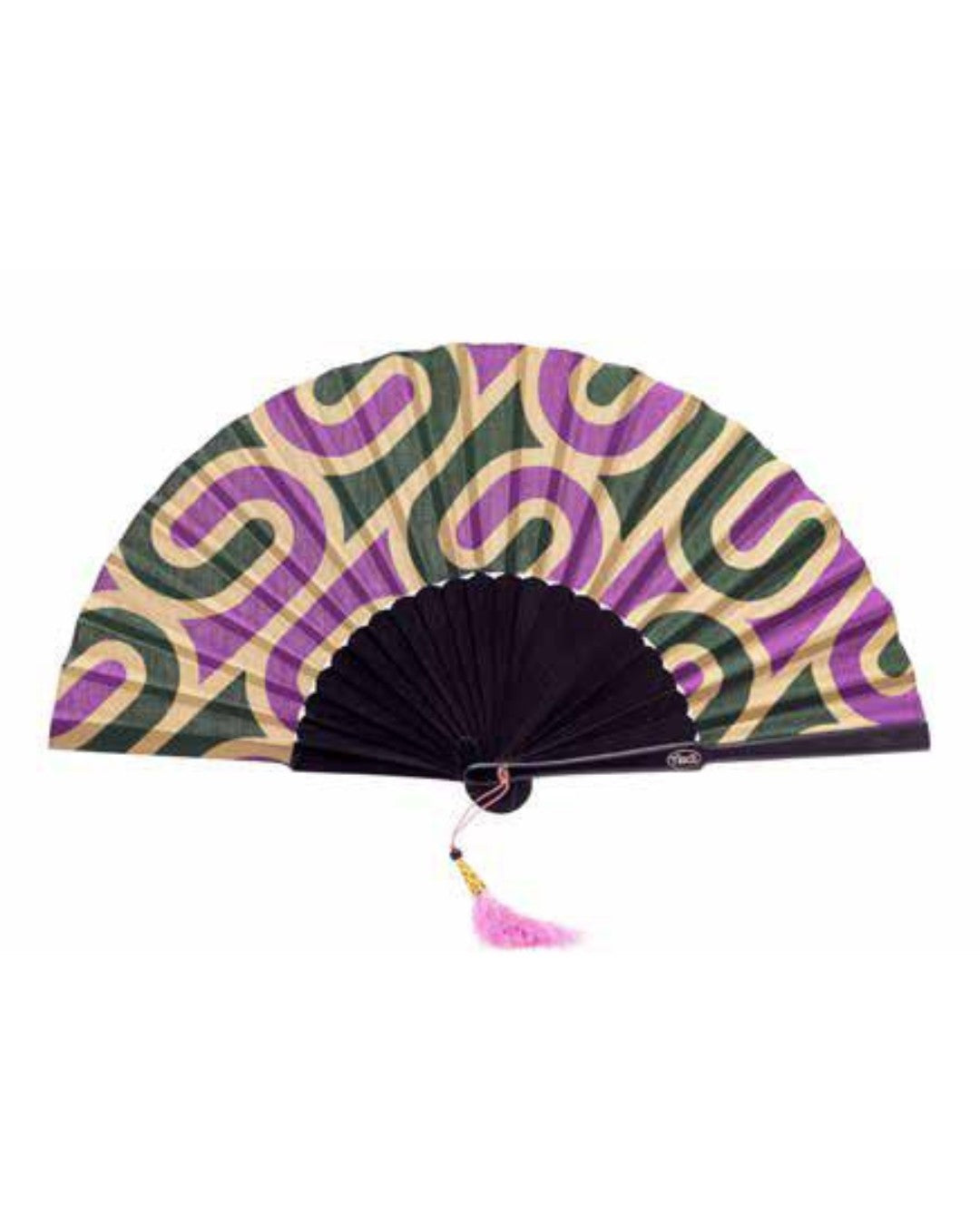 Te Per Due ventaglio in tessuto e legno "Geometric" Multicolor TPWR.606