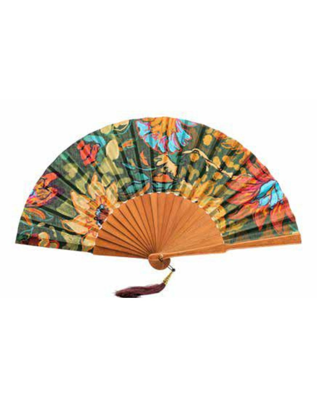 Te Per Due ventaglio in tessuto e legno "Geometric" Multicolor TPWR.641