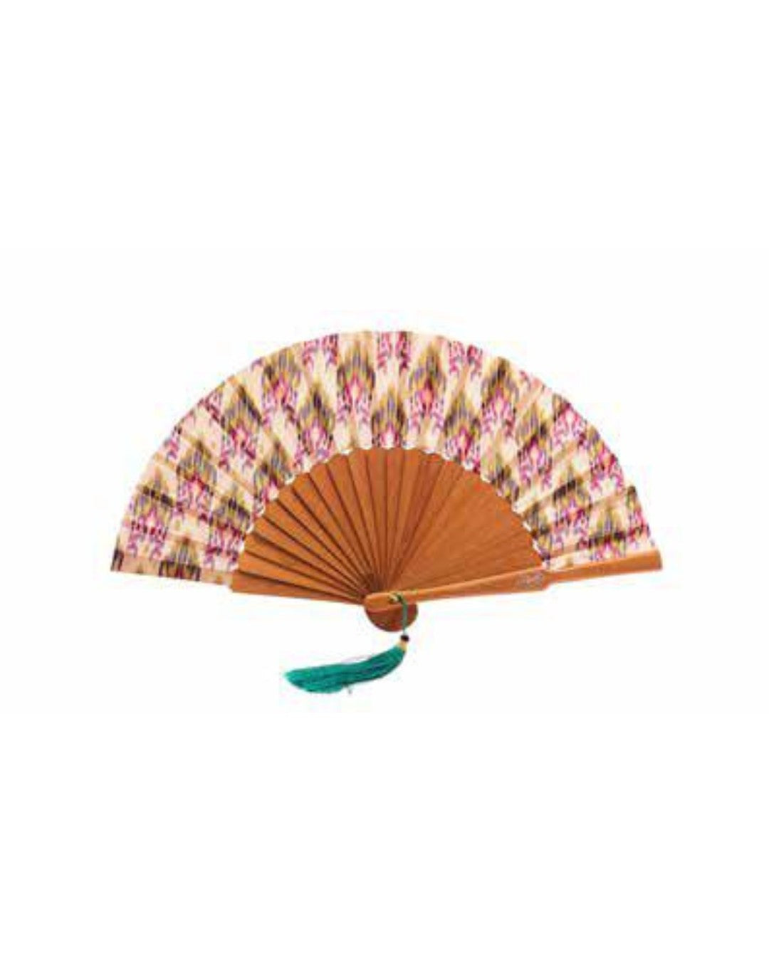 Te Per Due ventaglio piccolo in tessuto e legno "Flowers" Multicolor TPWR.667