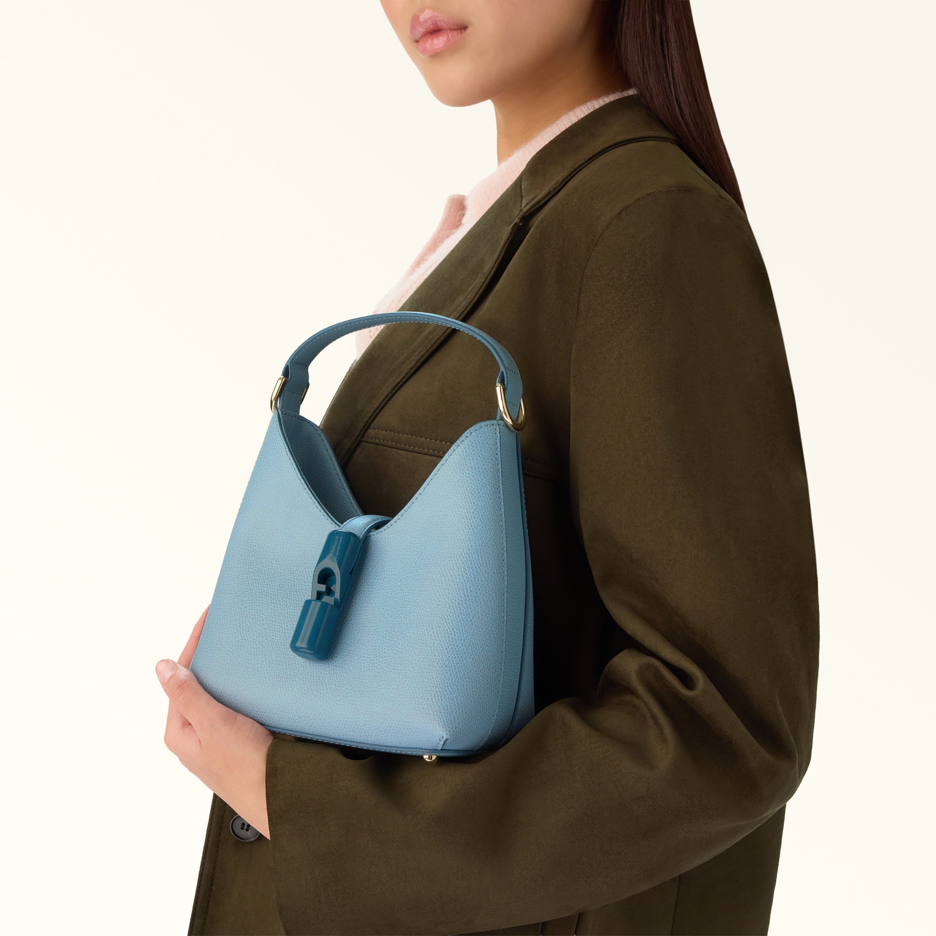 Furla borsa a mano in pelle "Iride" Azzurro WE00876.CDZ00 CARTA DA ZUCCHER