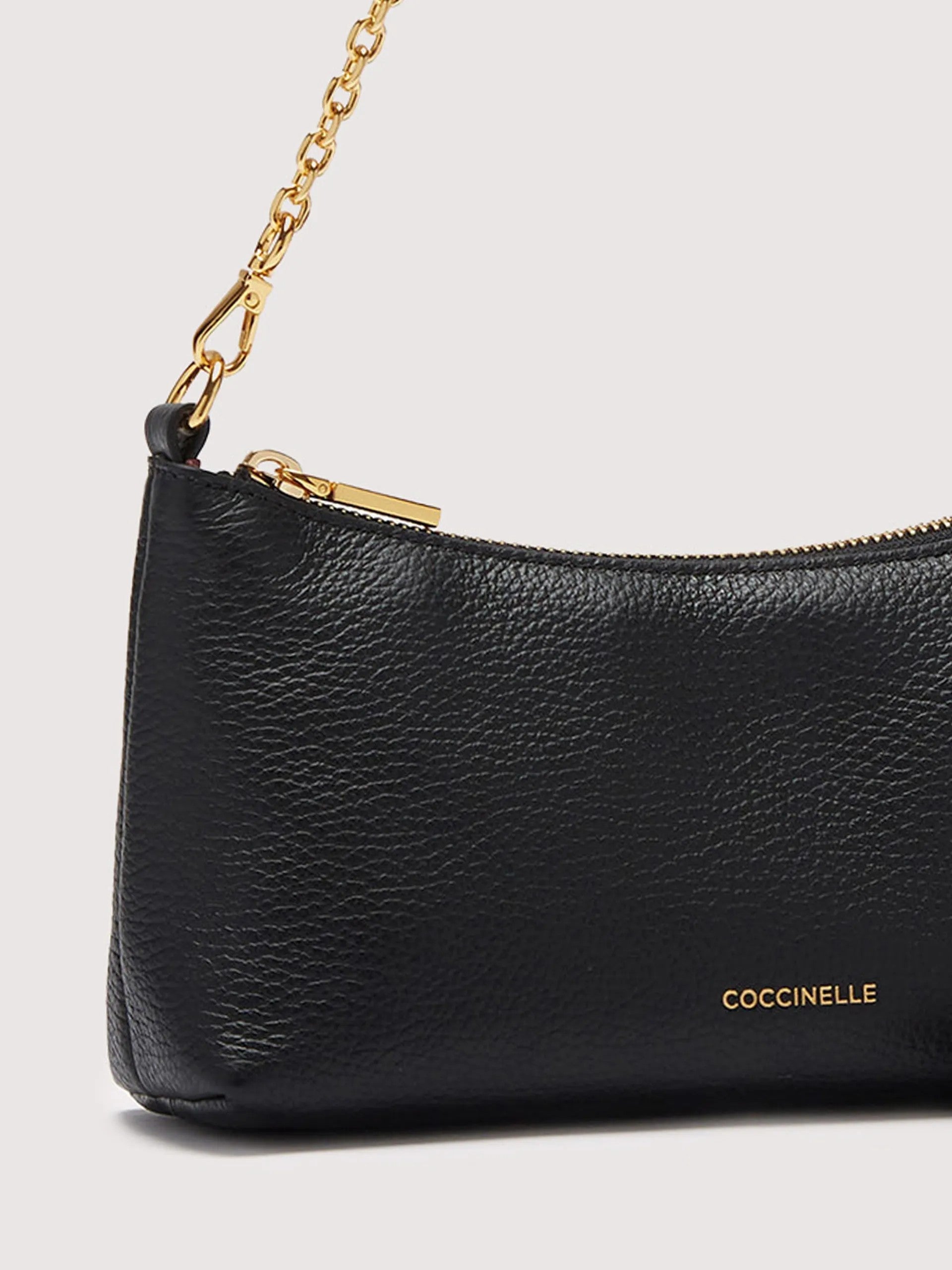 Coccinelle borsa a spalla in pelle "Aura" Nero E5QH0550101.001 NOIR