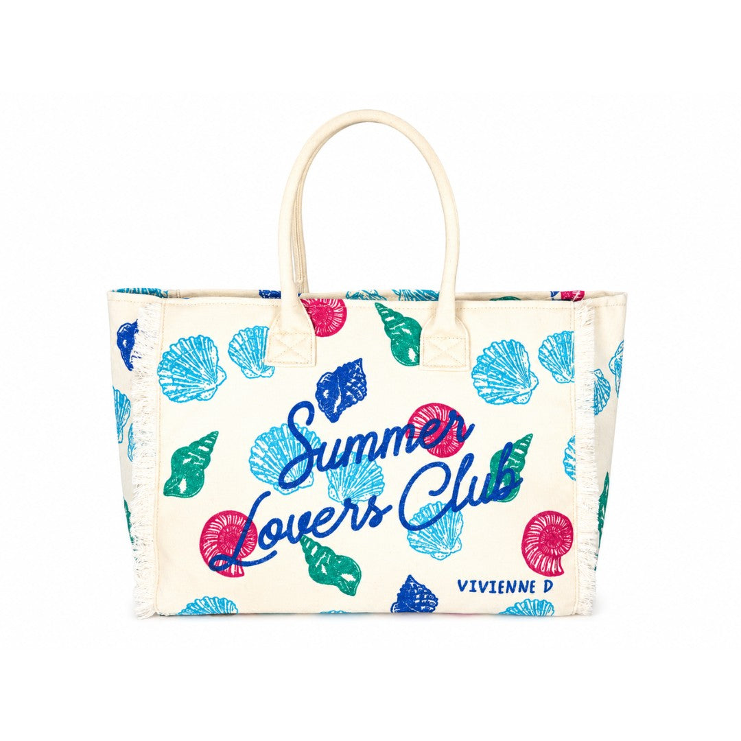 VIVIENNE D borsa mare in tessuto "Carola" Multicolor VVB290.BIANCO