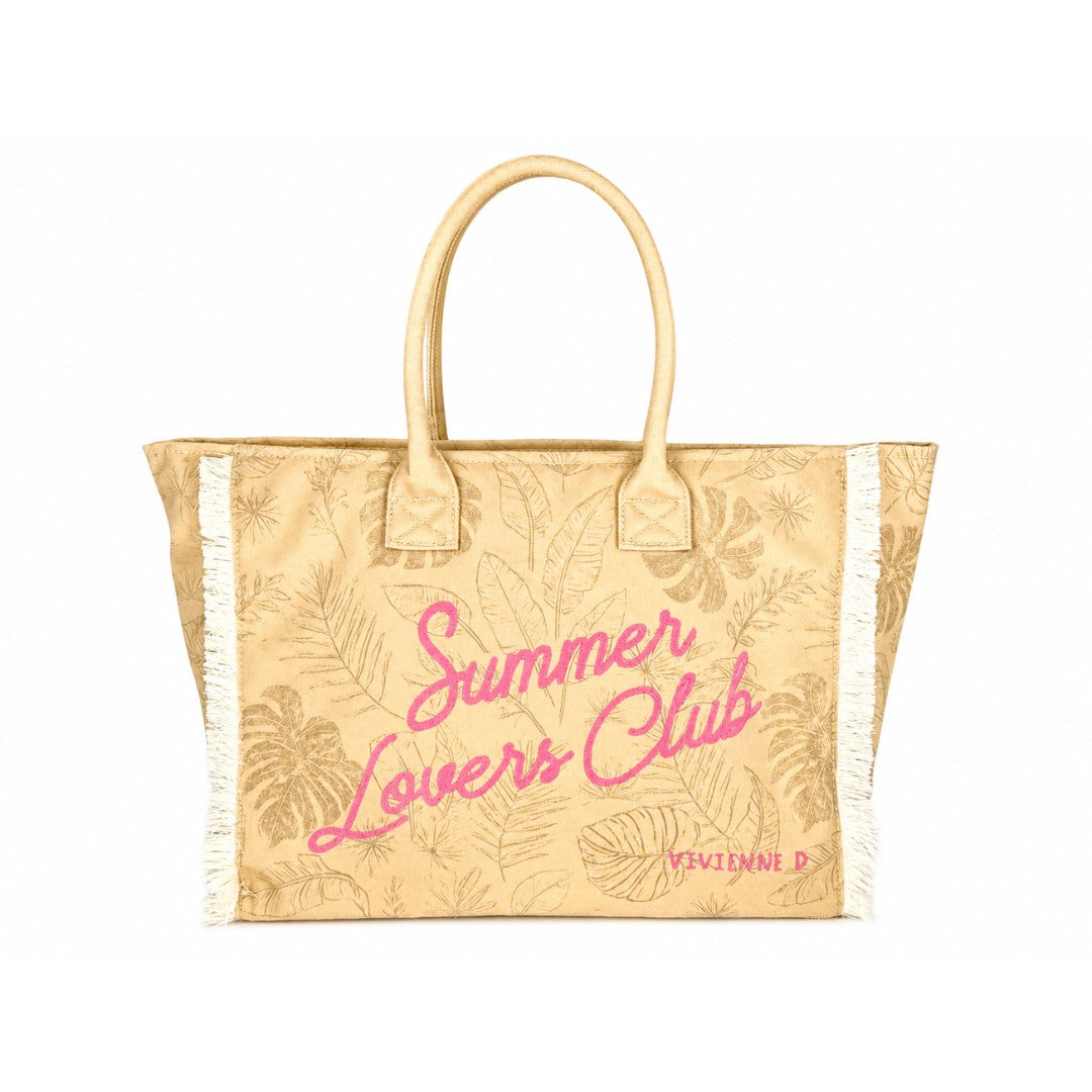VIVIENNE D borsa mare in tessuto "Carola" Multicolor VVB290.BEIGE