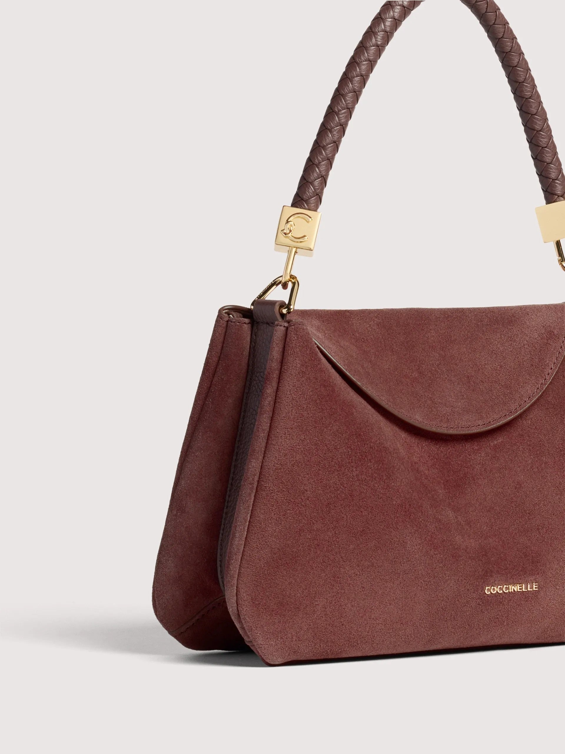 Coccinelle borsa a mano in camoscio "Tiggy Suede" Marrone E1VCL180201.R49 BERRY