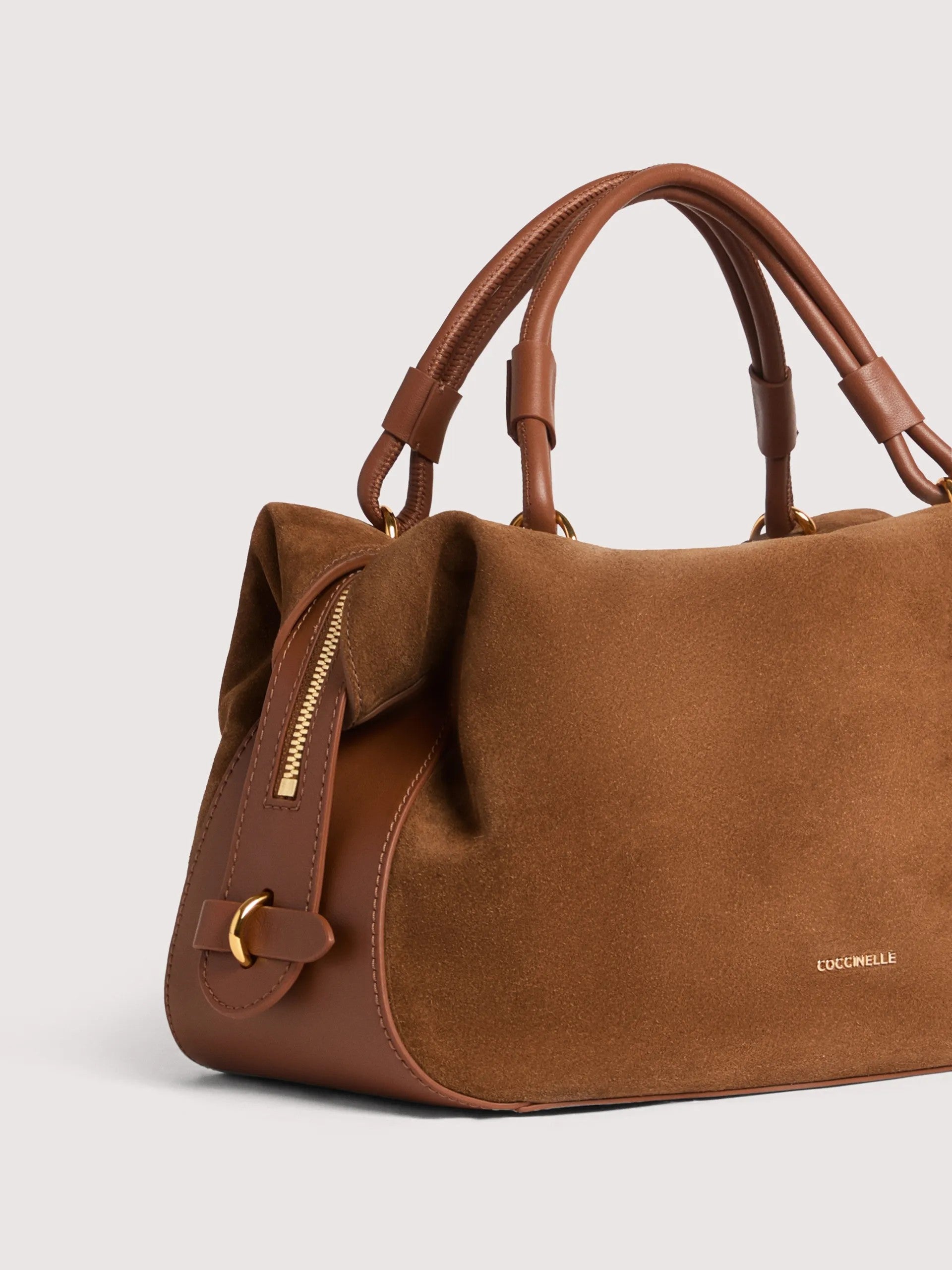 Coccinelle borsa a mano in camoscio "Lizzie" Cuoio E1VEQ180201.W11 COGNAC