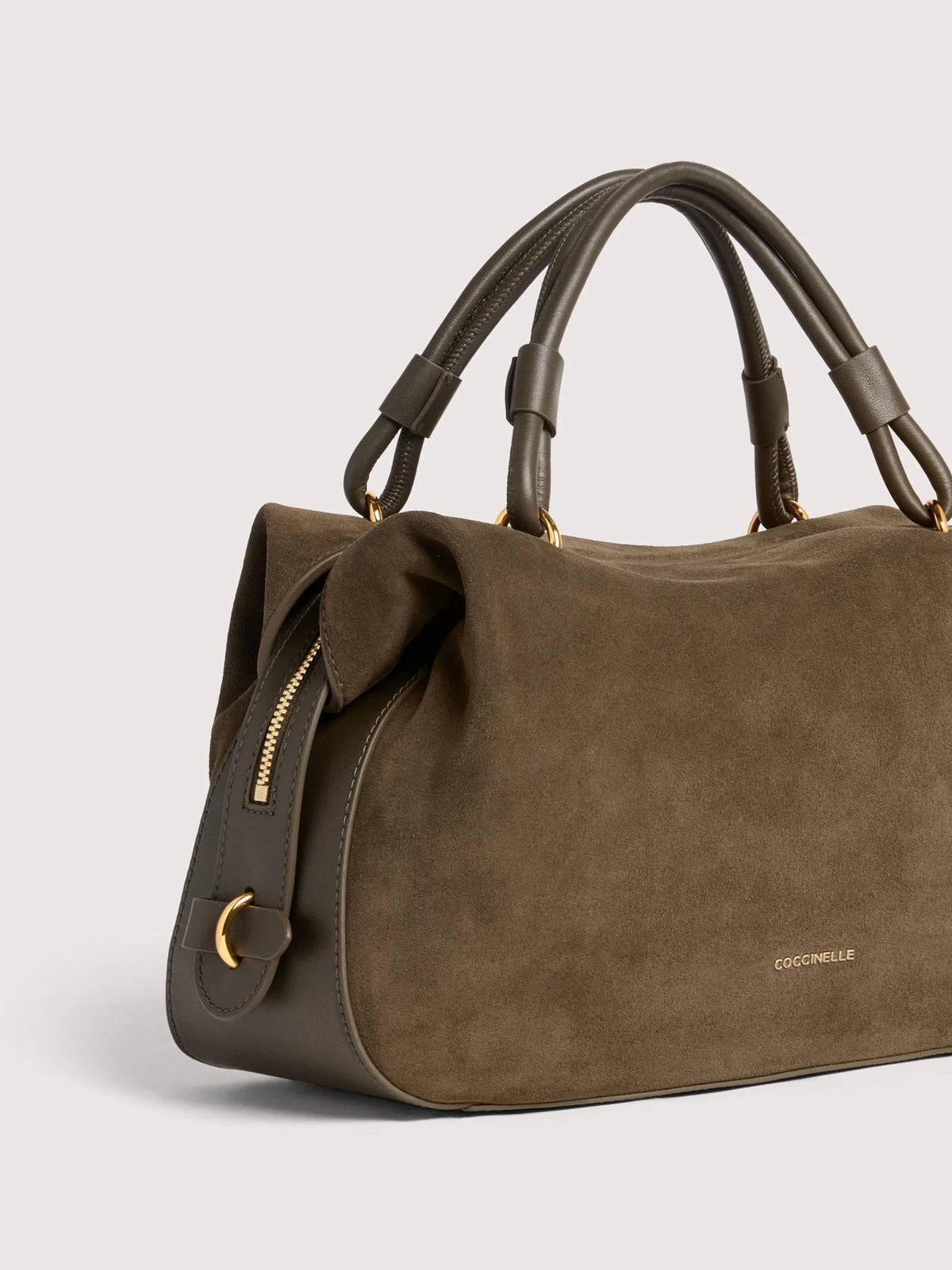 Coccinelle borsa a mano in camoscio "Lizzie" Verde E1VEQ180201.W25 FANGO