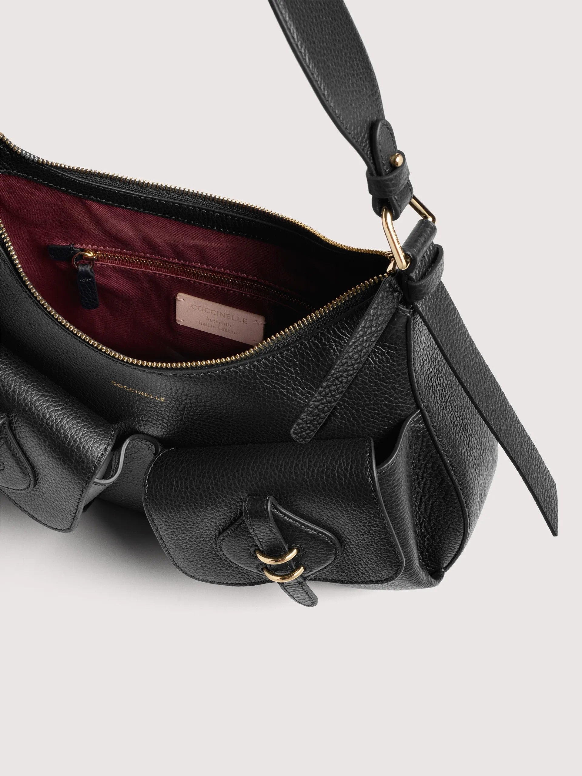 Coccinelle borsa a spalla in pelle "Mavery Pocket" Nero E1VGK120101.001 NOIR