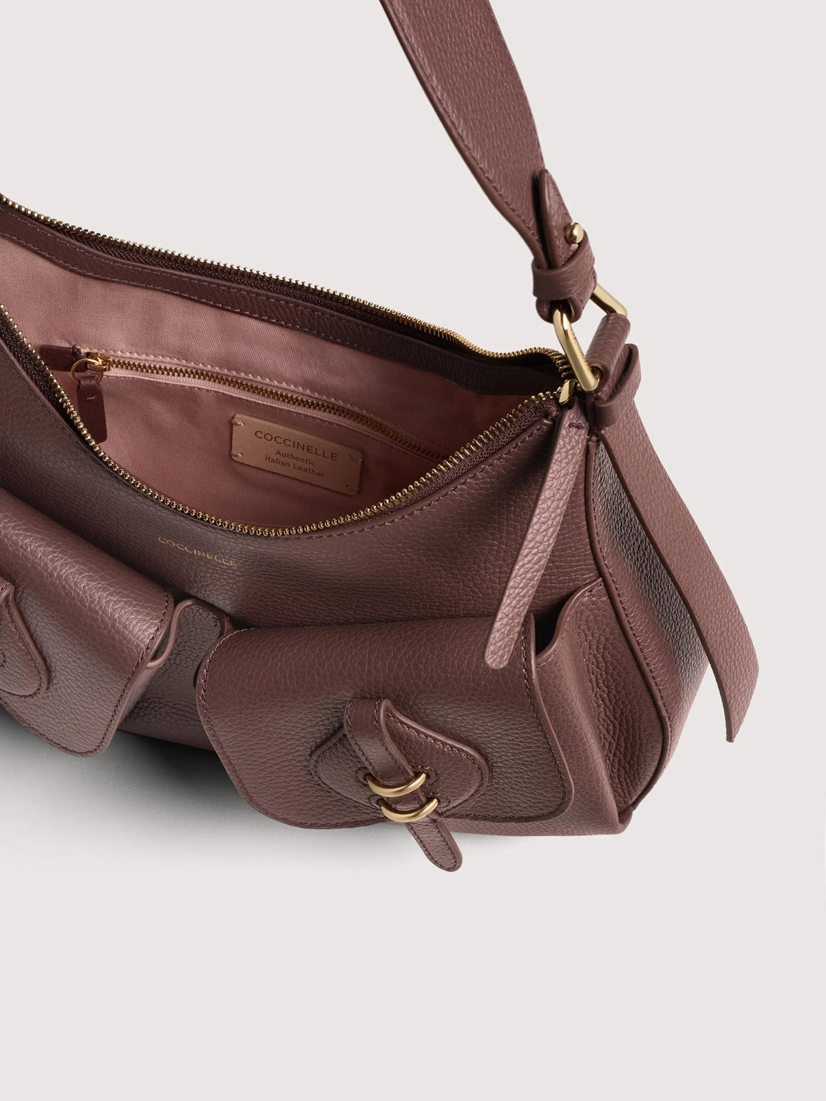 Coccinelle borsa a spalla in pelle "Mavery Pocket" Marrone E1VGK120101.R49 BERRY