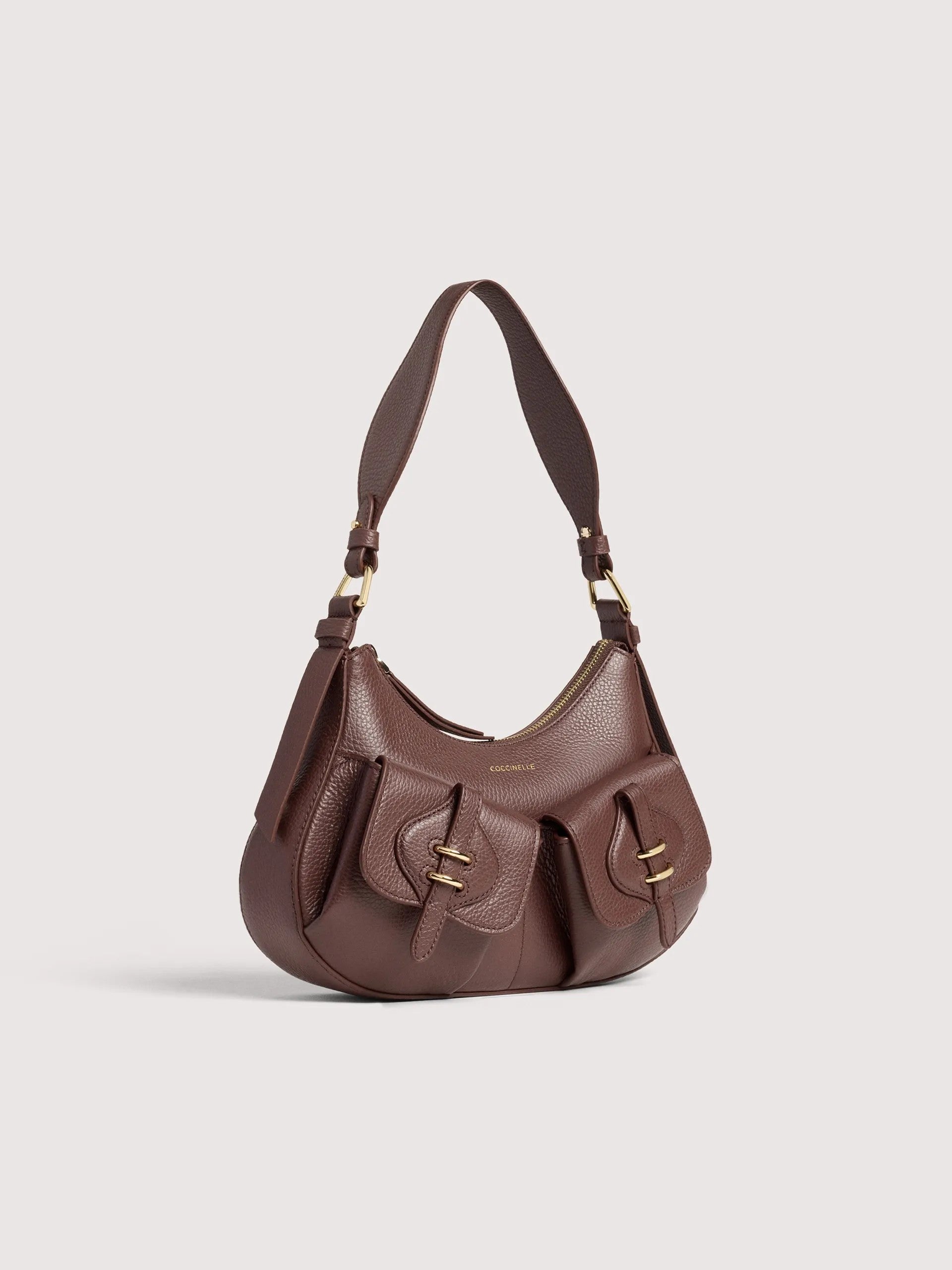 Coccinelle borsa a spalla in pelle "Mavery Pocket" Marrone E1VGK120201.R49 BERRY