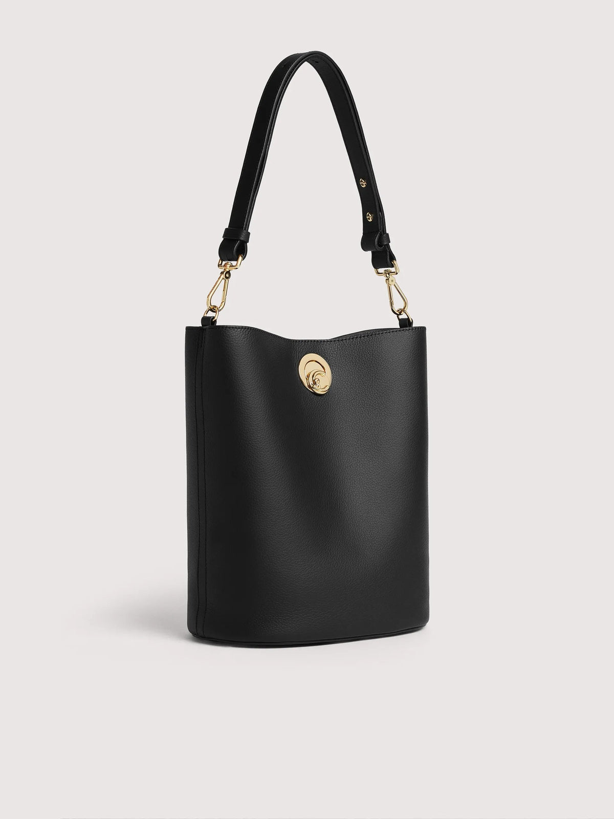 Coccinelle borsa secchiello in pelle "Nikla" Nero E1TOA230101.613 NOIR/COGNAC