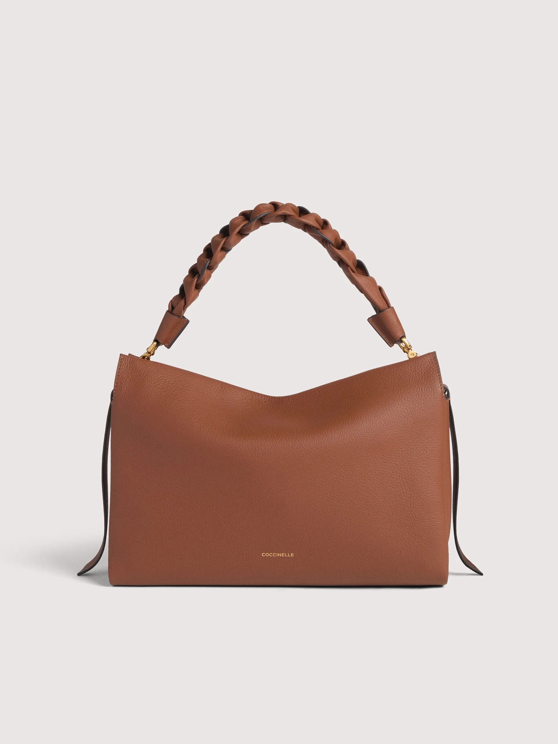 Coccinelle borsa a spalla in pelle "Boheme" Cuoio E1M50190201.682 COGNAC/NOIR