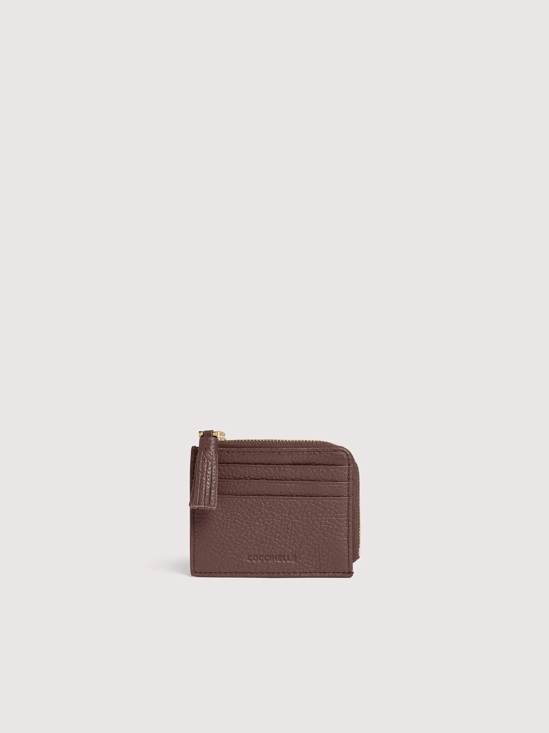 Coccinelle porta carte di credito in pelle "Tassel" Marrone E2MU0128901.R49 BERRY