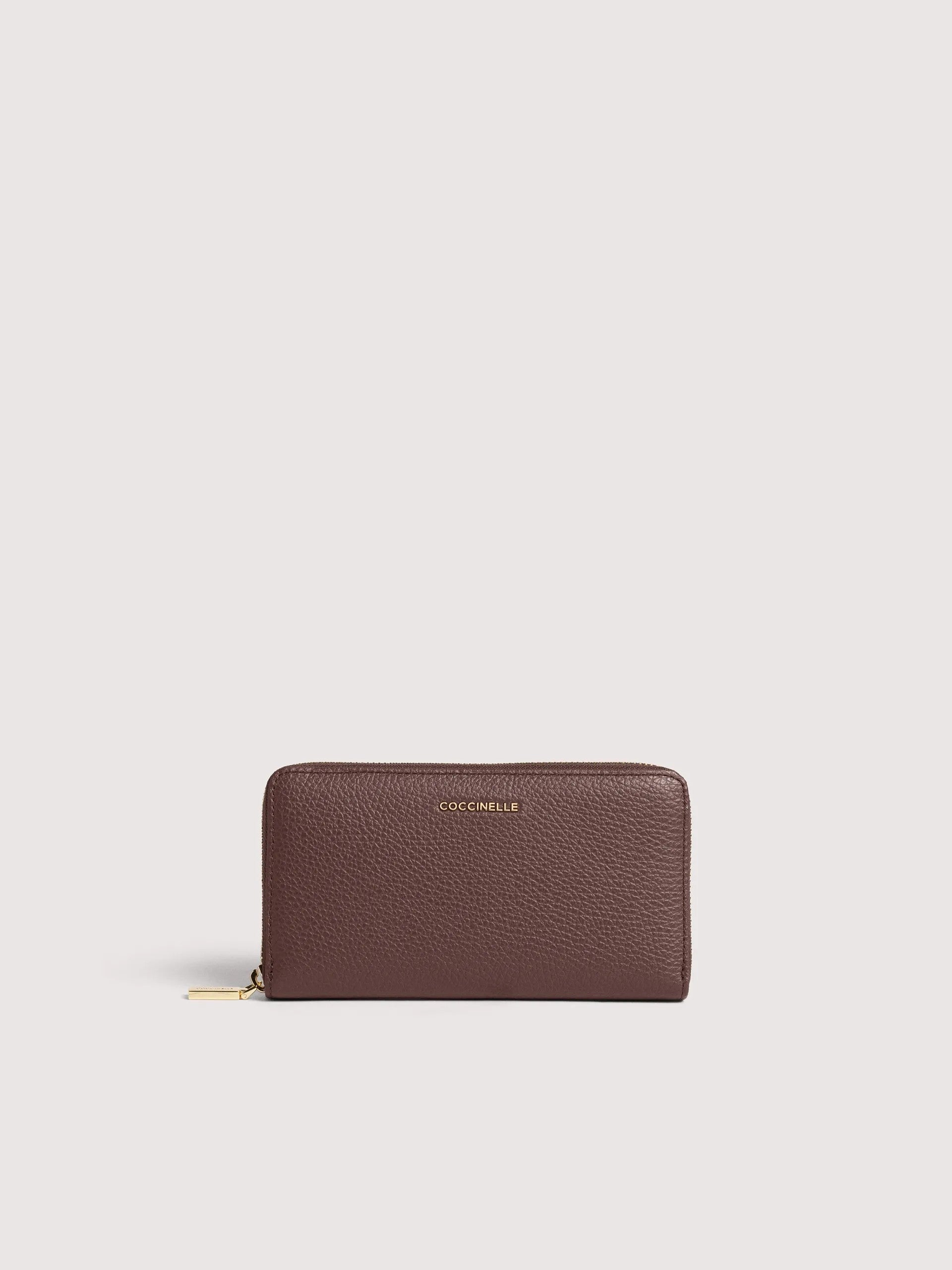 Coccinelle portafogli in pelle "Metallic Soft" Marrone E2MW5113201.R49 BERRY
