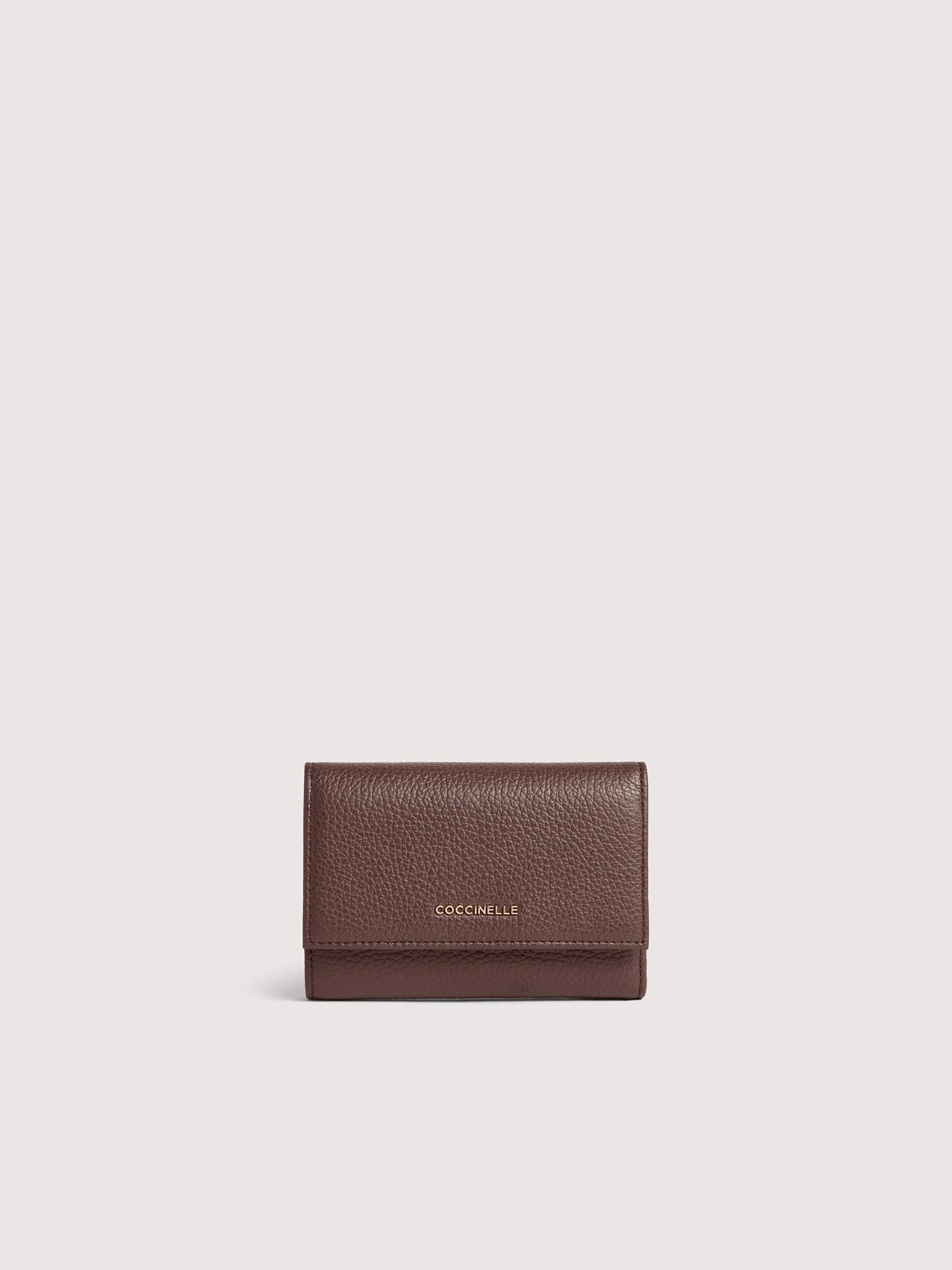 Coccinelle portafogli in pelle "Metallic Soft" Marrone E2MW5116601.R49 BERRY
