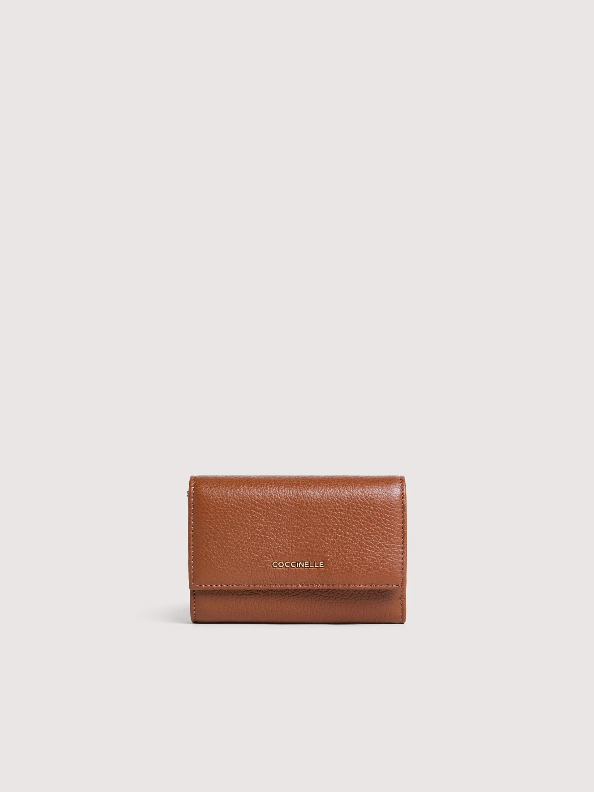 Coccinelle portafogli in pelle "Metallic Soft" Cuoio E2MW5116601.W11 COGNAC