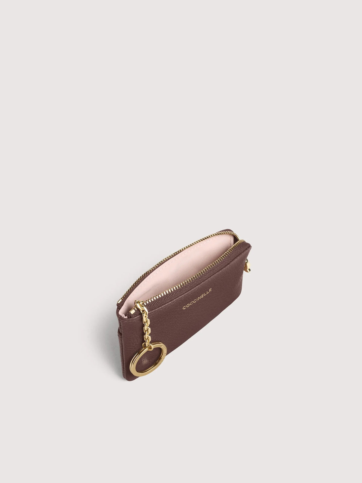 Coccinelle portachiavi a bustina in pelle "C-Me Softy" Marrone E2TBM193101.R49 BERRY