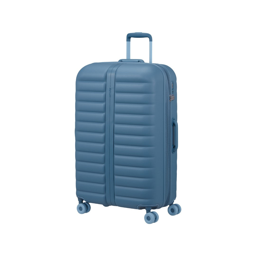 American Tourister trolley grande in policarbonato "Neovibe" Azzurro 159933.1827 STEEL BLUE