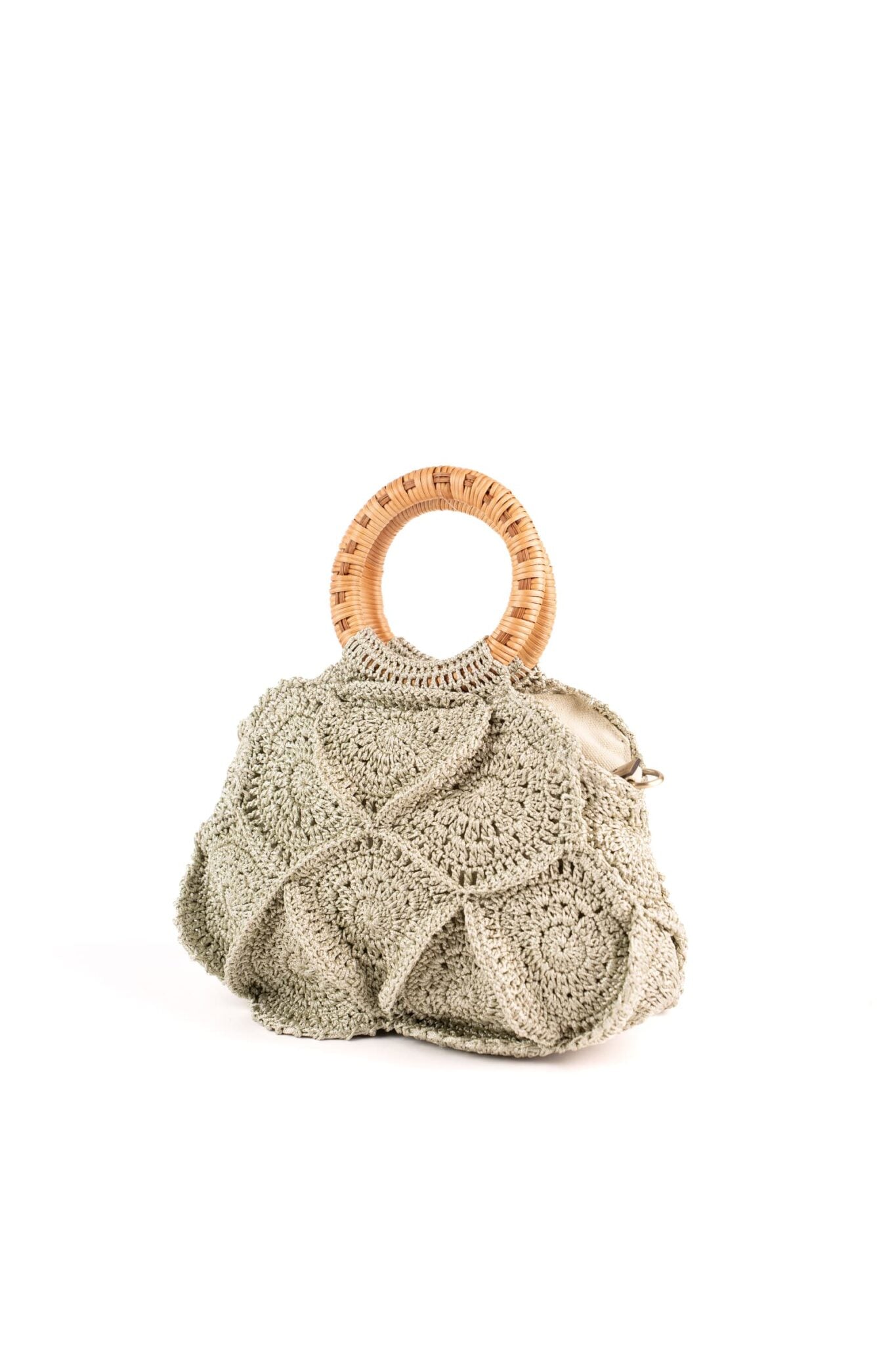 Enrico Versari borsa a mano in tessuto "Flower Bag" Verde FLOWER BAG UNIS.NEW GREEN