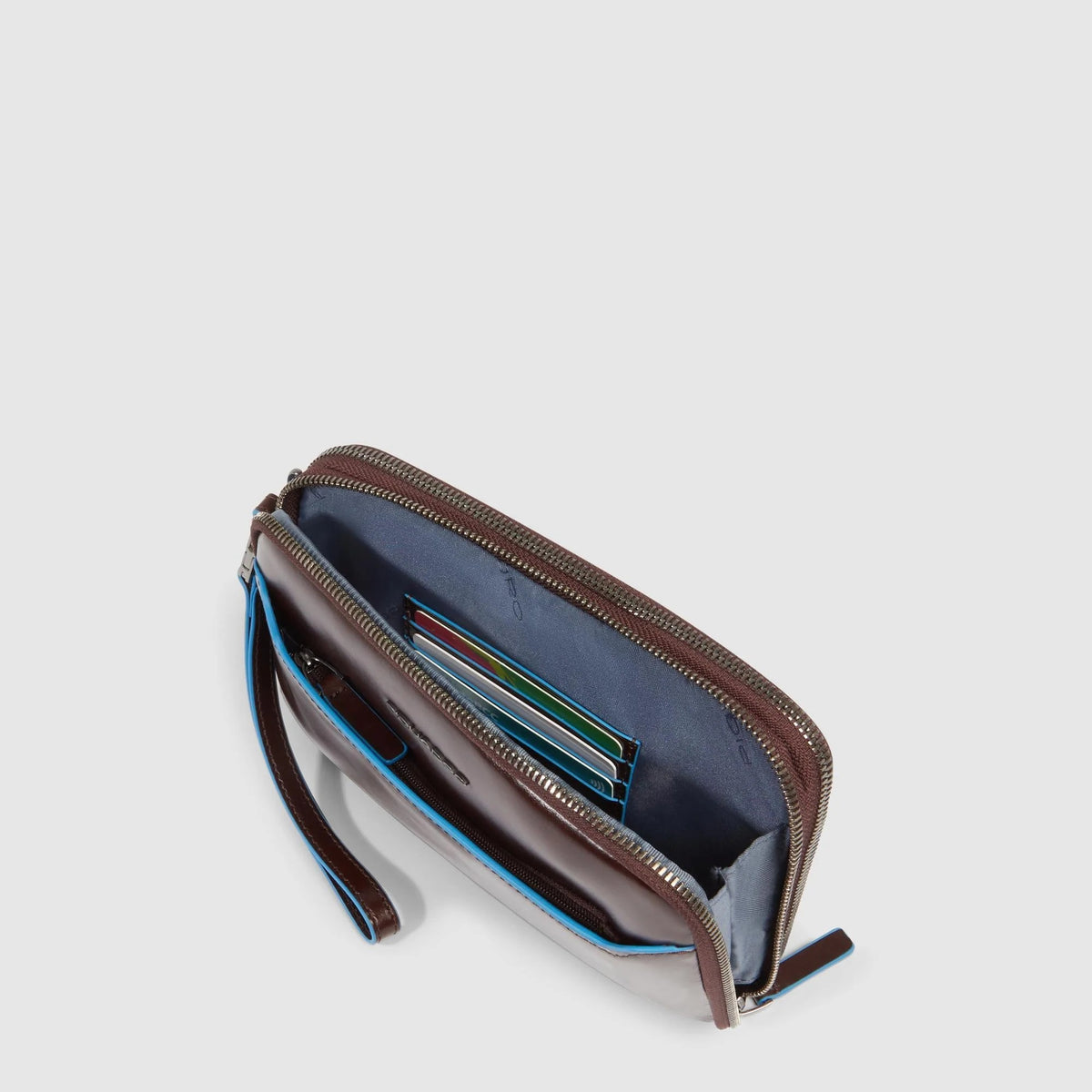 Piquadro pochette in pelle "Blue Square" Marrone AC6901B2R.MO