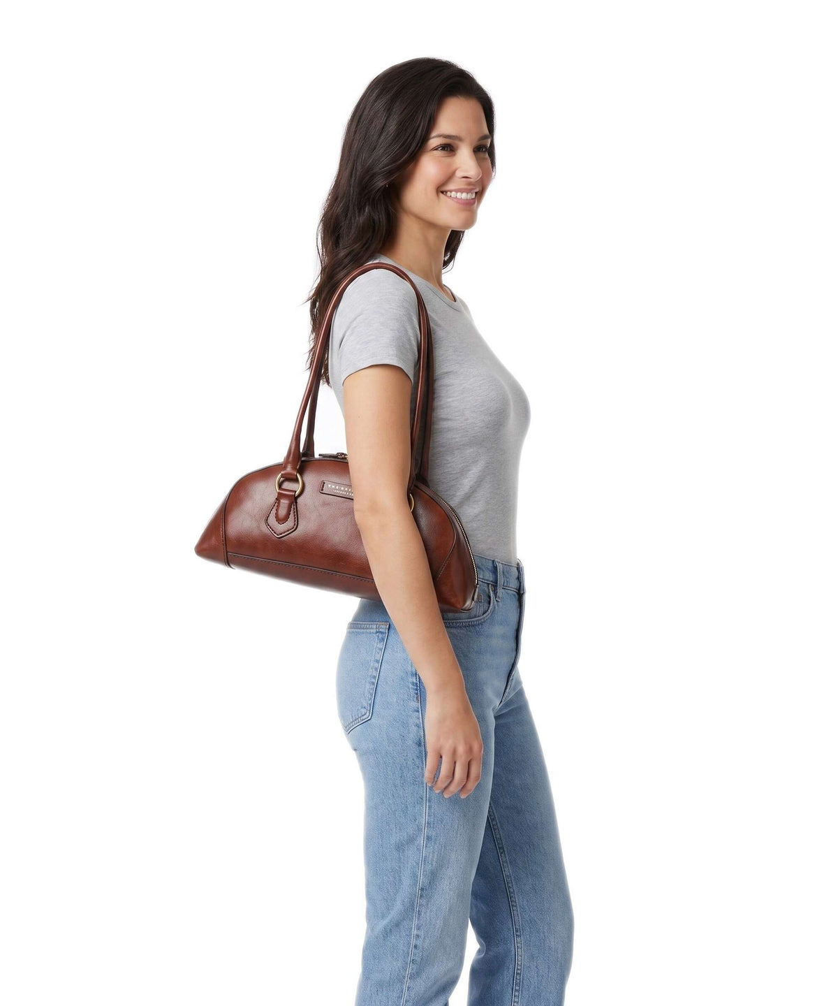 The Bridge borsa a spalla in pelle "Magda" Marrone 04332601.14
