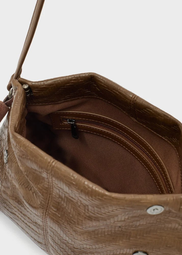 Nalì borsa a spalla in ecopelle "Muse" Marrone ARBS0086.MARRONE