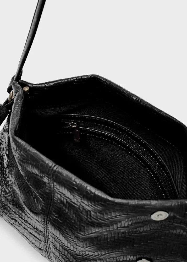 Nalì borsa a spalla in ecopelle "Muse" Nero ARBS0086.NERO