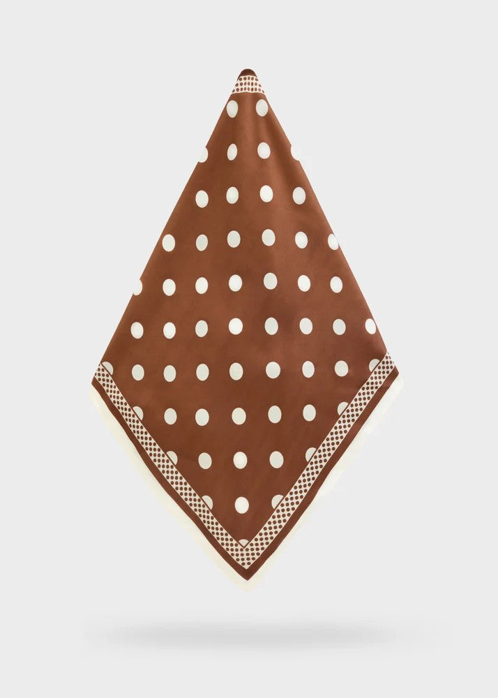 Nalì foulard in sintetico "Pois Big" Multicolor BOSC0199.BIANCO-MARRONE