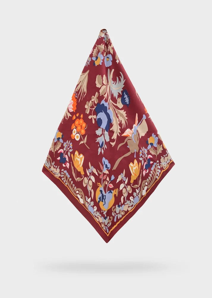 Nalì foulard in sintetico "Fantasia" Multicolor BOSC0202.BORDEAUX